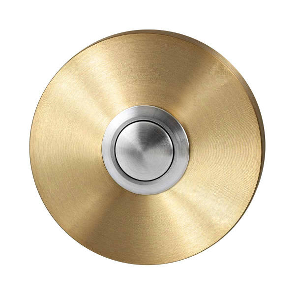 Deurbel GPF9827.09P4 rond 50x8 mm PVD mat messing