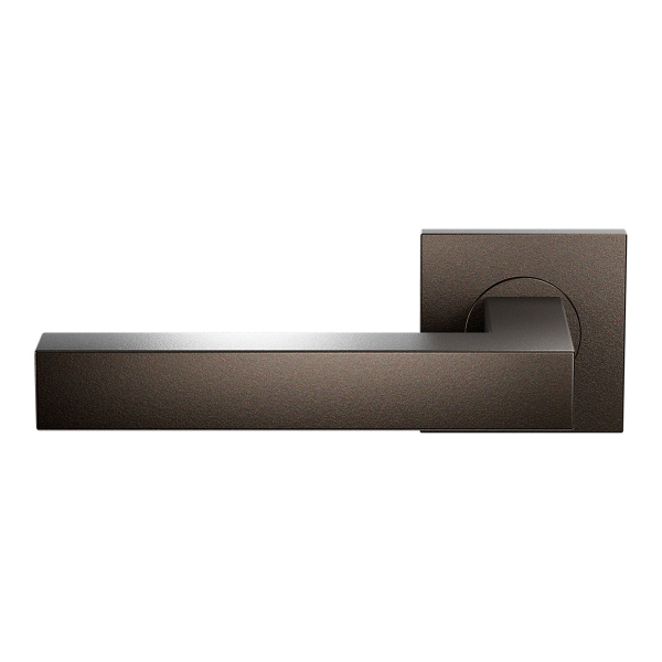 Vierkant Model Deurkruk op rozet linkswijzend Dark blend 