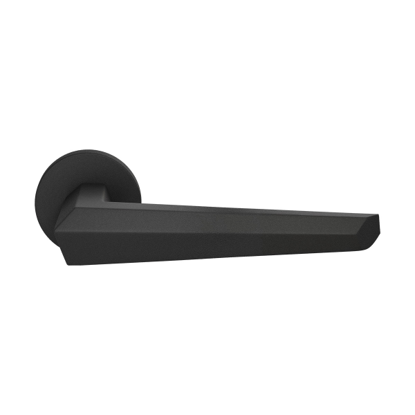 GPF3112.61.00 Rua deurkruk op ronde rozet zwart, 50x8mm