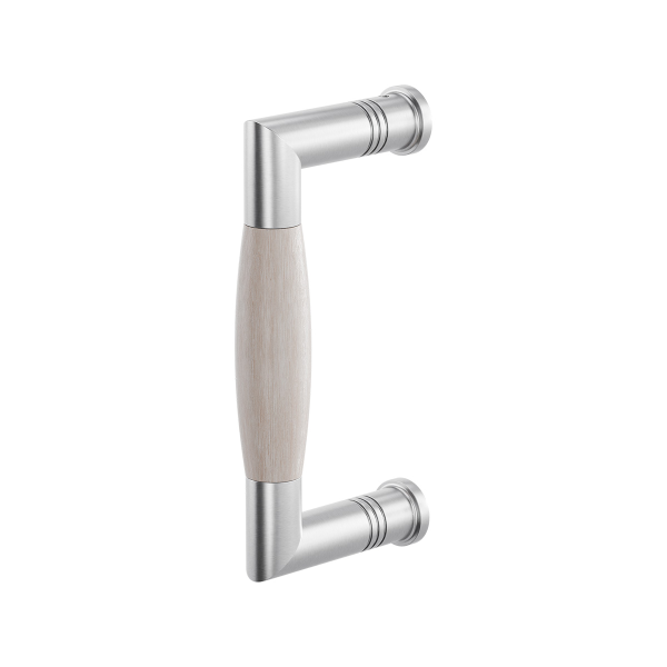 GPF4942.09 deurgreep Ika RVS geborsteld/eiken whitewash haaks