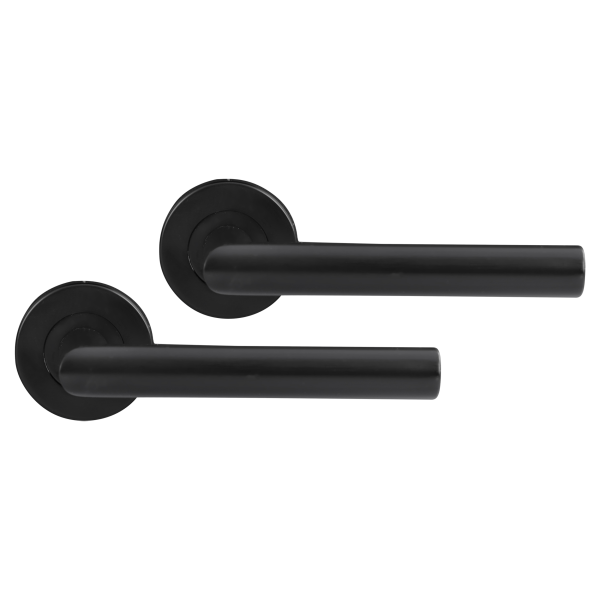 Differnz Amsterdam deurkruk op rozet rond 53x10mm Zwart
