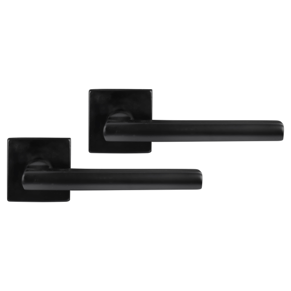 Differnz Den Haag deurkruk op rozet vierkant 52x10mm Zwart