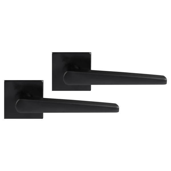 Differnz Rotterdam deurkruk op rozet vierkant 52x10mm Zwart