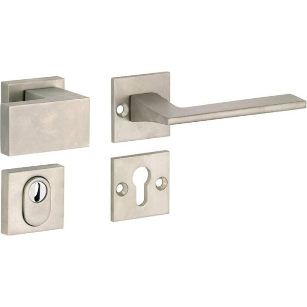 M&T knop- en krukgarnituur knop rechts PC met kerntrek SKG*** Terry, mat nikkel ongelakt