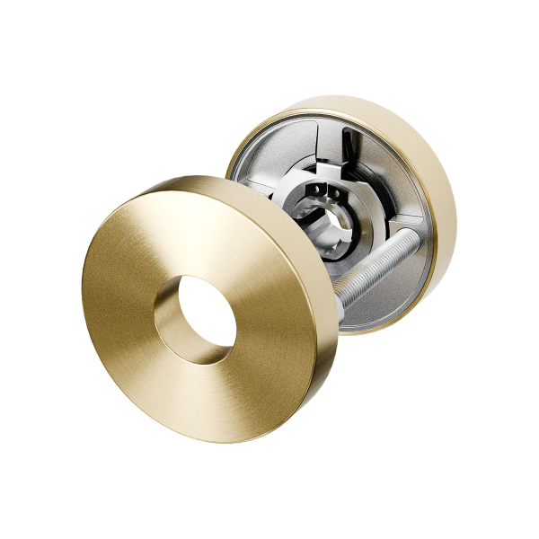 Veiligheidskrukrozet Vast met Kerntrekbeveiliging PVD Mat Messing GPF9392.P4S 