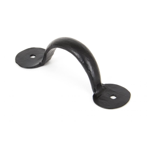 Wardlo meubelgreep 101x28mm, greep binnen 51mm smeedijzer zwart