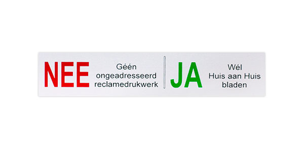 Brievenbusstickers / -bordjes