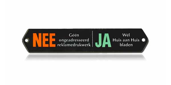 Deurbordjes zwart