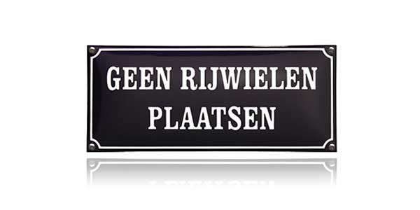 Emaille borden zwart