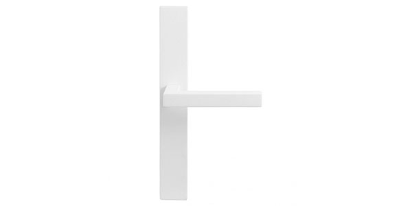 Deurklink met schild wit