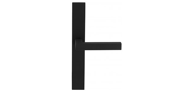 Deurklink met schild zwart