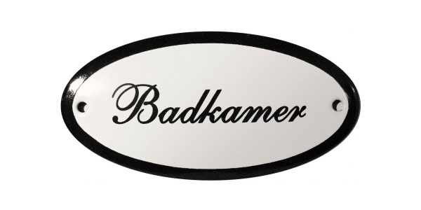 Badkamer bordjes